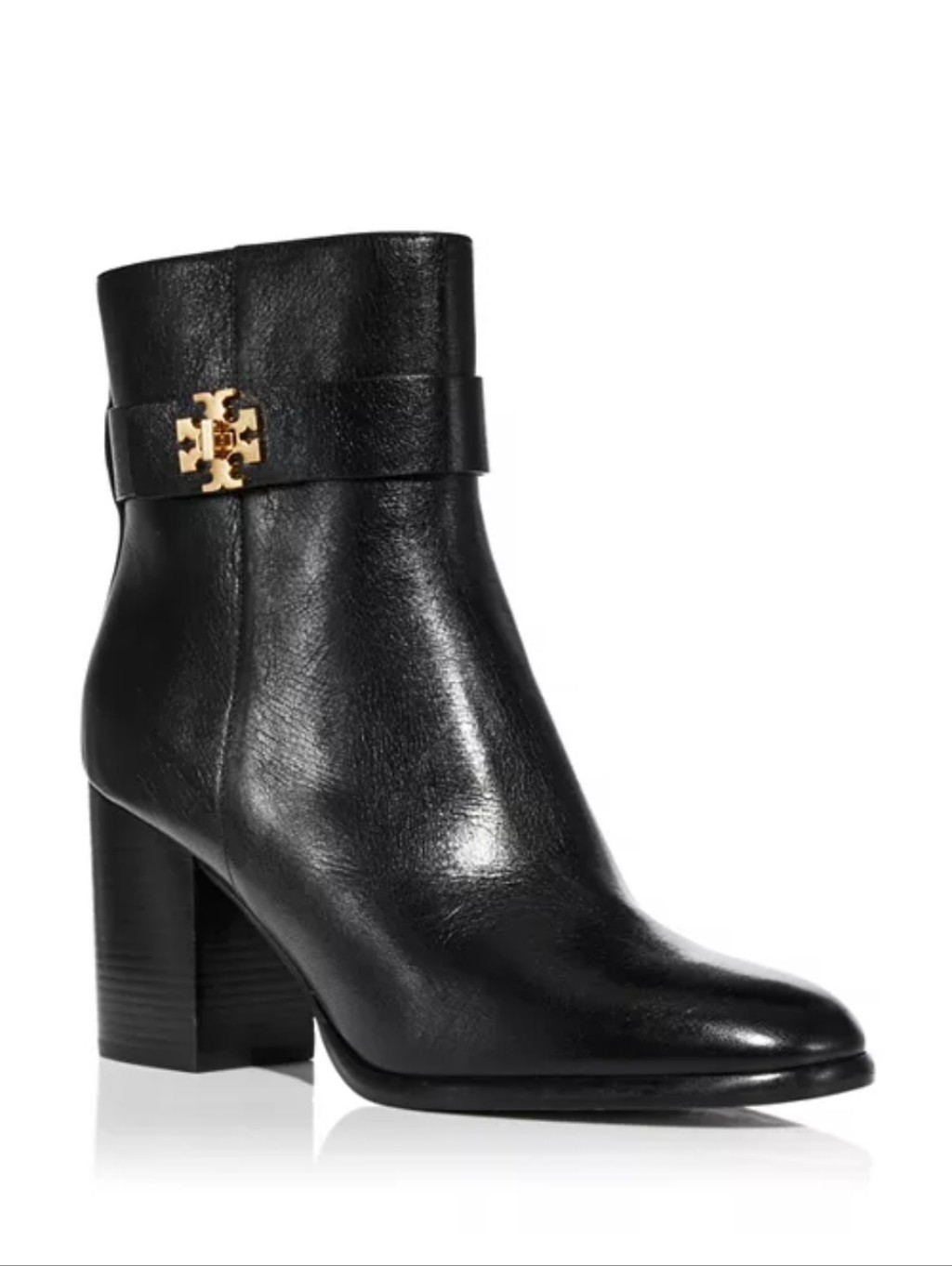 Tory Burch T Lock High Heel Black Ankle Boot Size 9